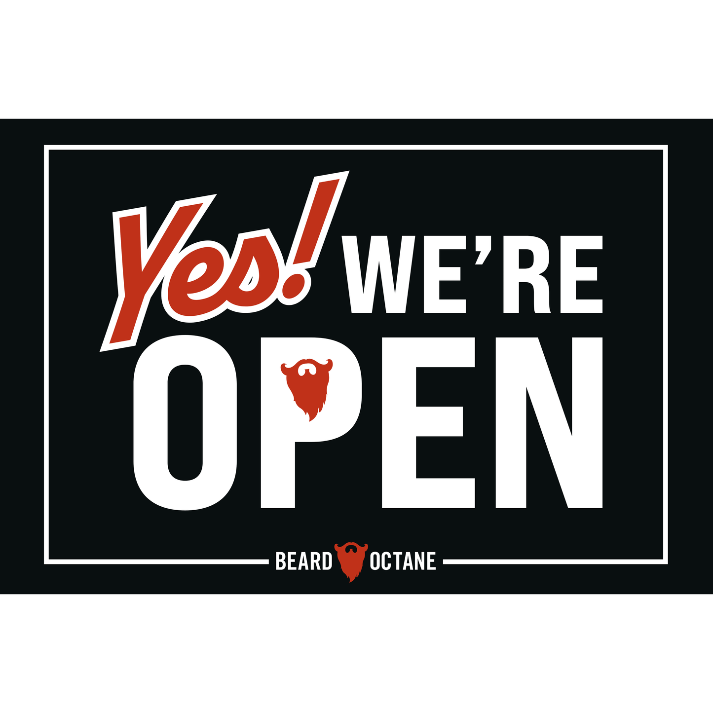 Barber Shop Open/Close Sign – Double-Sided Hanging Display for Front Door