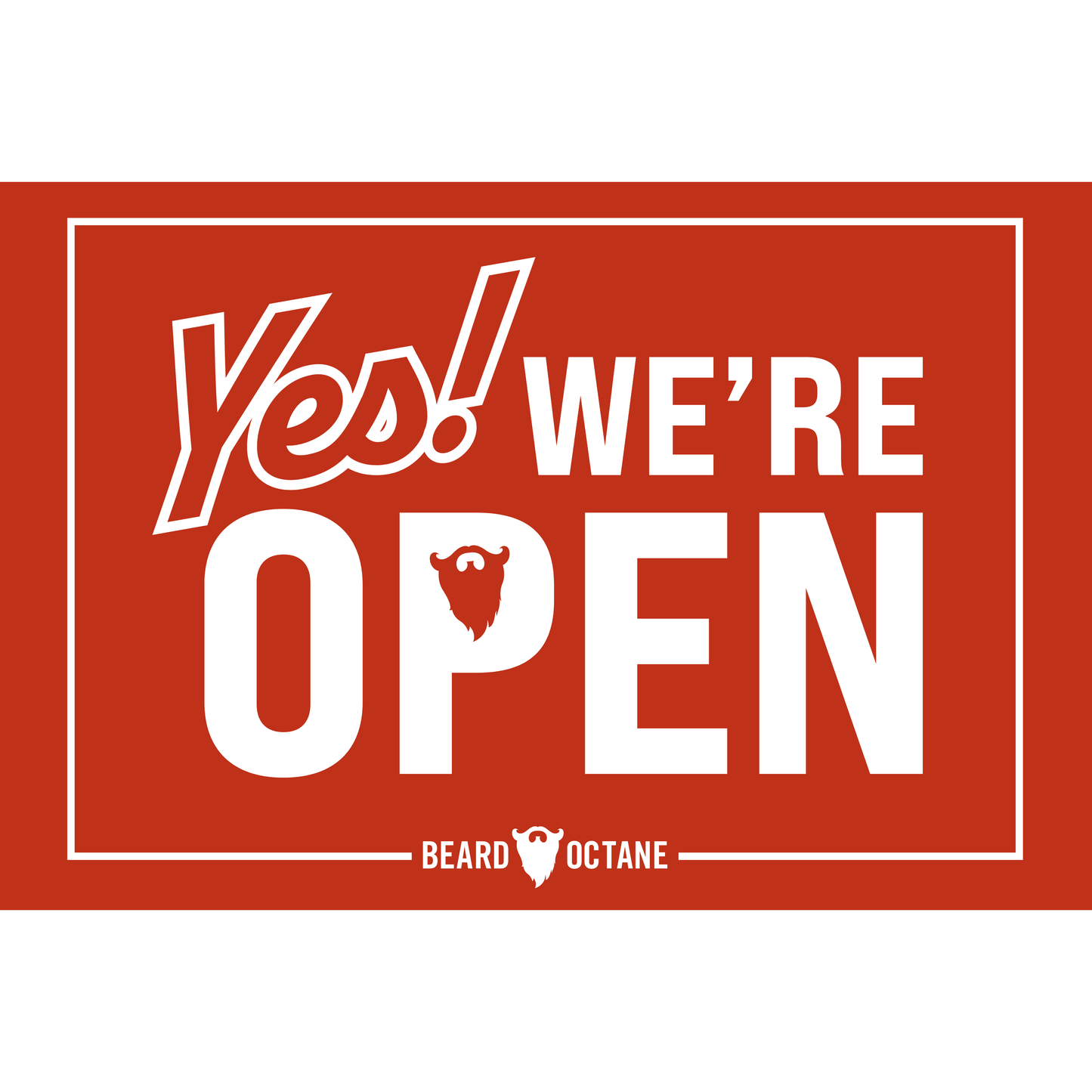 Barber Shop Open/Close Sign – Double-Sided Hanging Display for Front Door