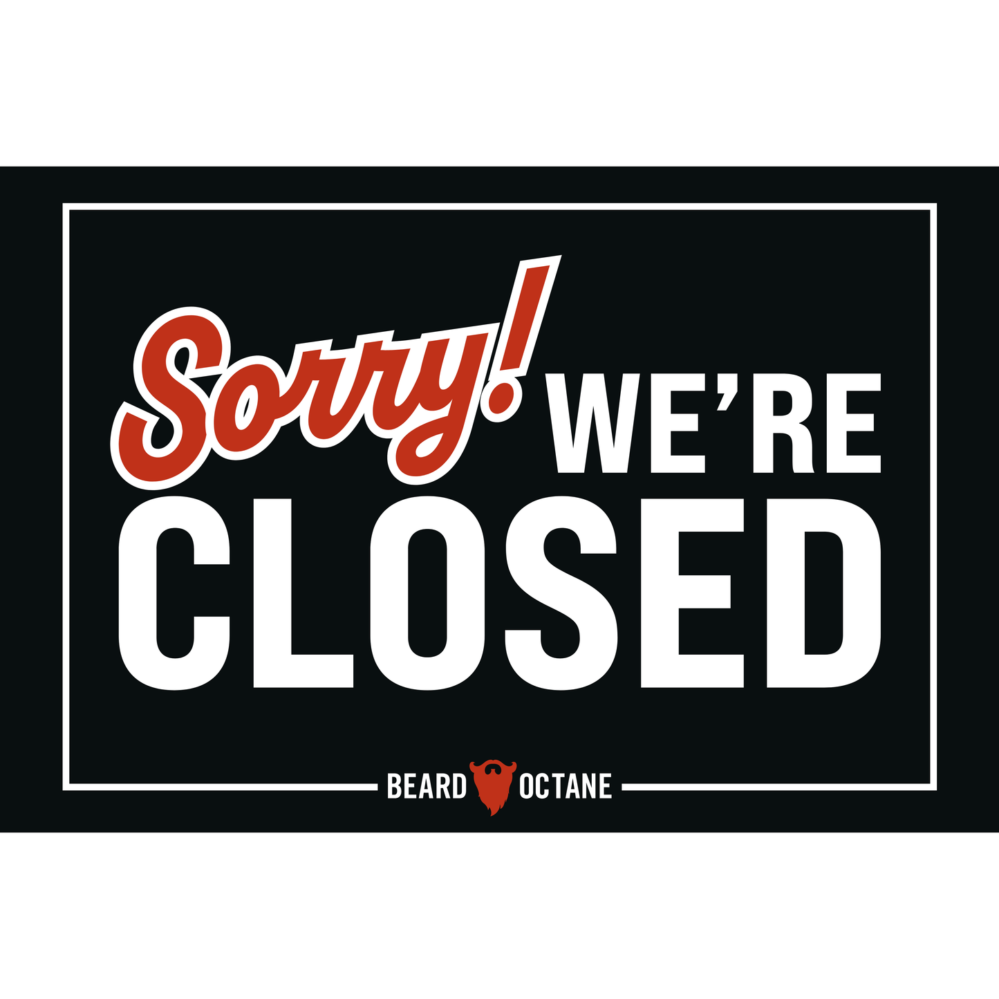 Barber Shop Open/Close Sign – Double-Sided Hanging Display for Front Door