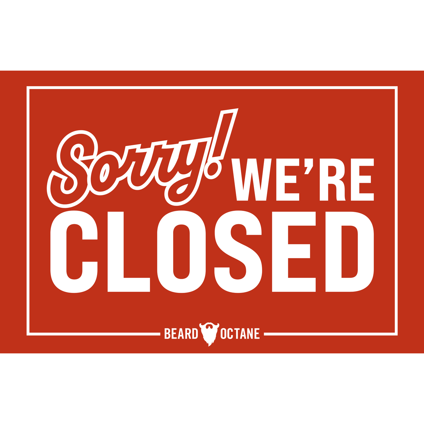 Barber Shop Open/Close Sign – Double-Sided Hanging Display for Front Door