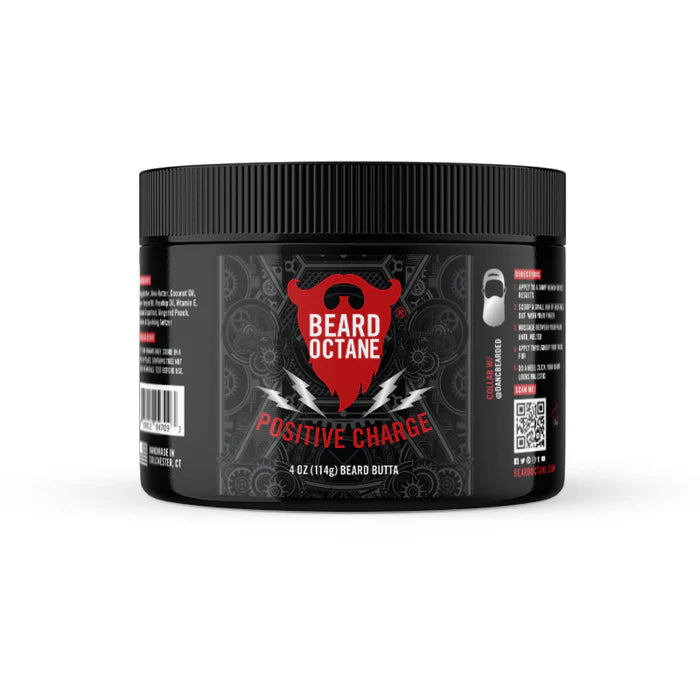 Beard Octane Positive Charge Beard Butta - Sugared Grapefruit, Gingered Peach & Seltzer