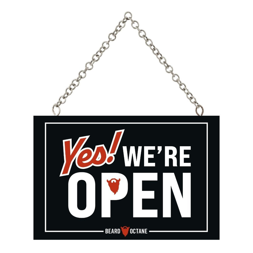 Barber Shop Open/Close Sign – Double-Sided Hanging Display for Front D ...